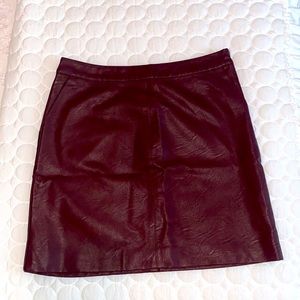 Topshop Faux Leather Skirt